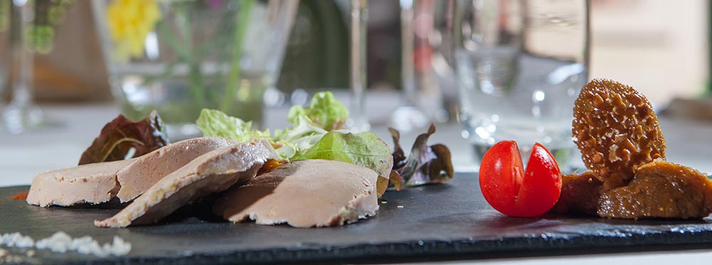 photo culinaire : foie gras sur ardoise